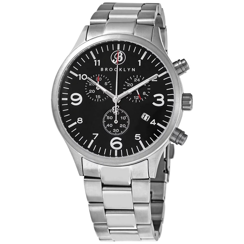 Brooklyn Watch Black 308-BLK-3 Brownstone Dial Bedford Quartz Men's Watch Co.