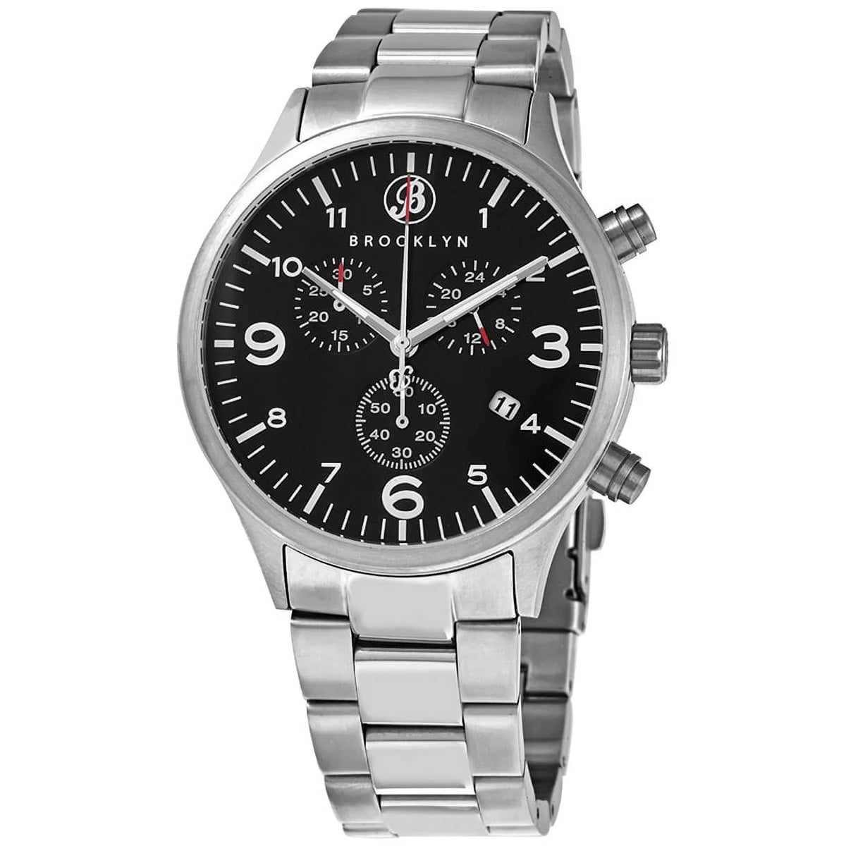 Brooklyn Watch Black 308-BLK-3 Brownstone Dial Bedford Quartz Men's Watch Co.
