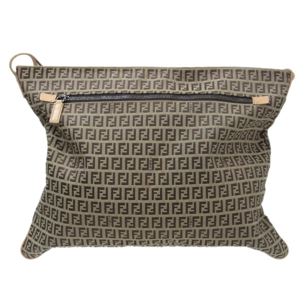 bag FENDI (Good) Zucca pattern Shoulder 2355.7VA020.28E Pre-Owned Brown