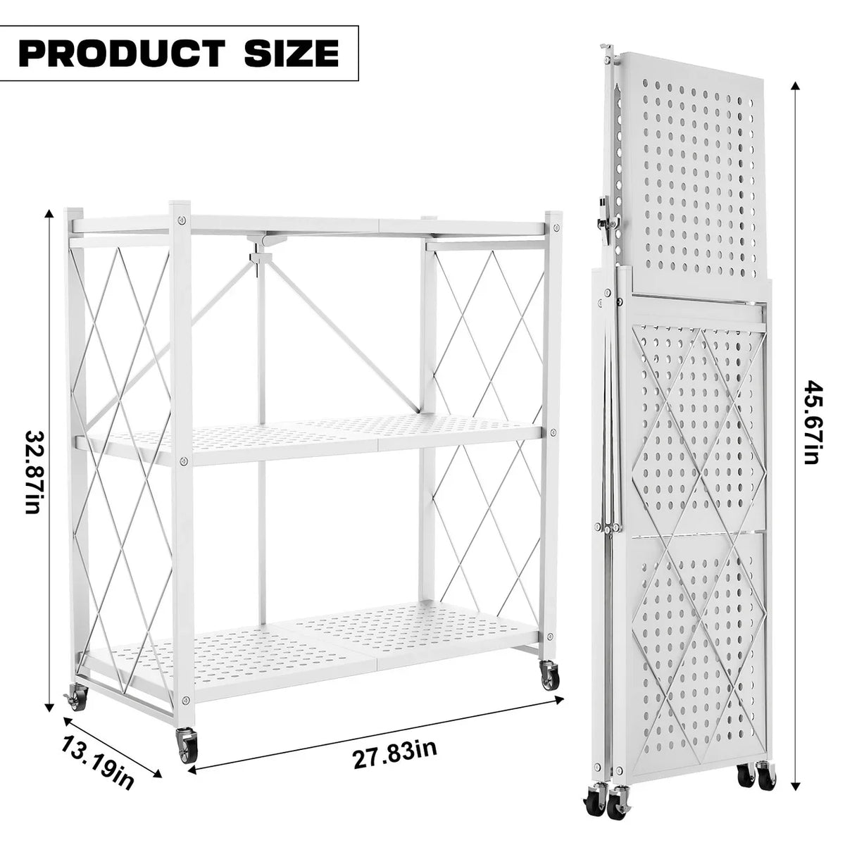 QRInnovations  Design Duty Shelving Tier Rack White Heavy 3/4 Modern Storage