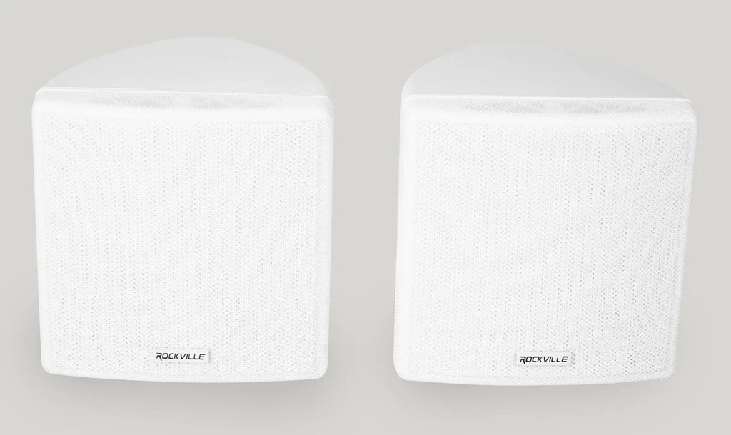 Wall Kit Home Rockville 4-Room Receiver+(8) Audio RPA40BT Cube Speakers White