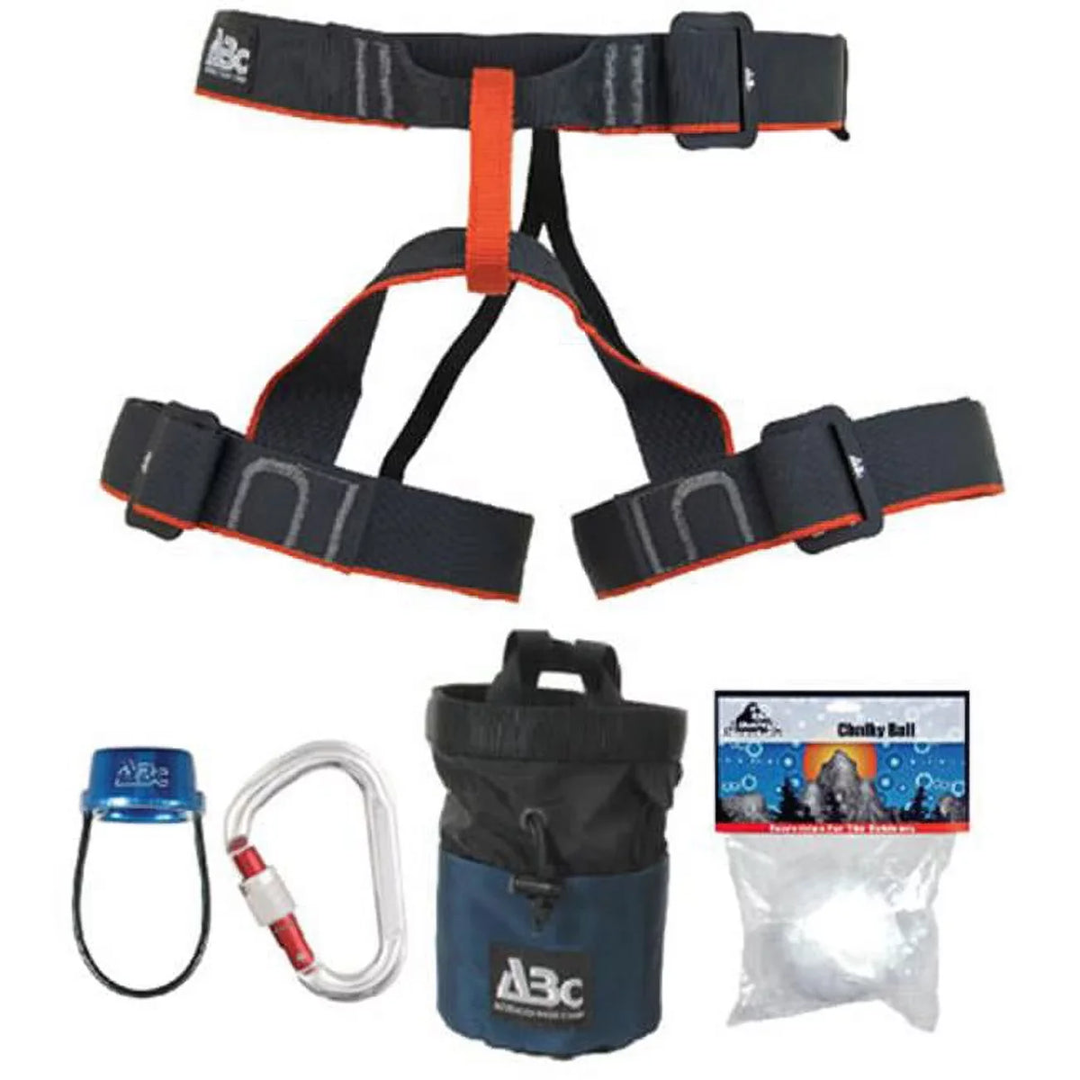 Chalk - Device Ball Guide Includes Belay and Beginners Kit Base Climbing Harness Rock Chalky Camp Advanced Bag Carabiner