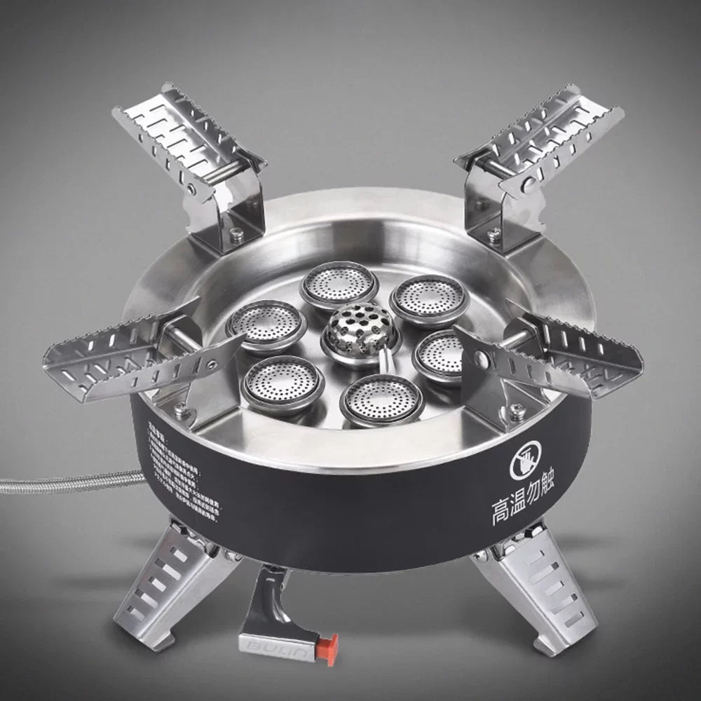 Gas Collapsible 18000W Dcenta Hiking Stove, Traveling Stove, Windproof High Fishing core Camping Backpacking Seven Stove,