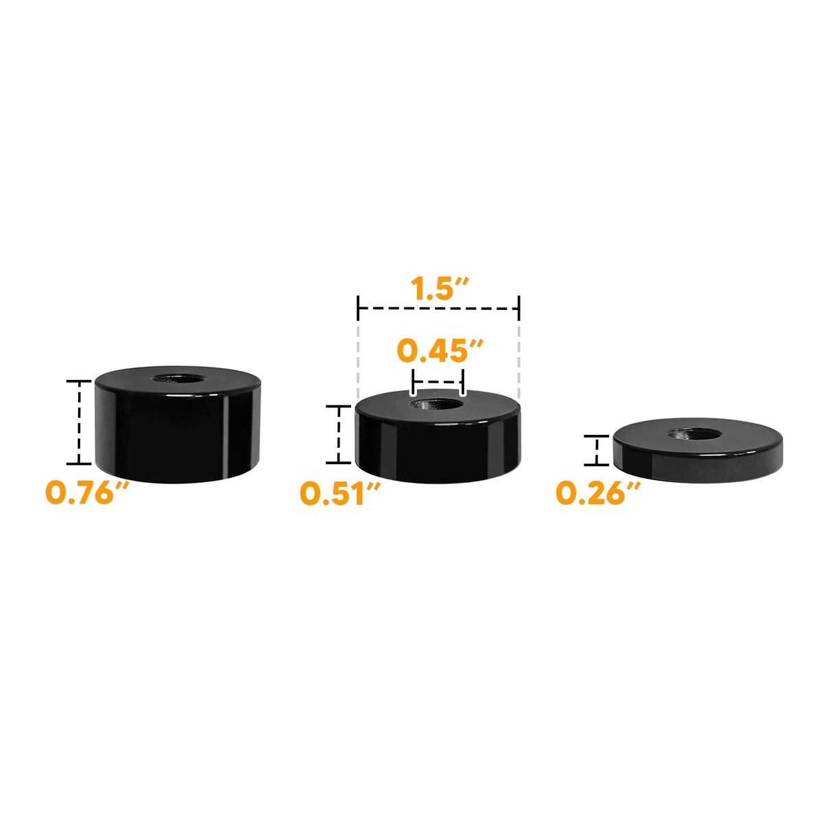FJ Toyota Seat (2 Rise | Cruiser 1-1/2'' | Fit Seat Lift Sets) Spacers WEISEN Kits to 1/4" - 2006-2021