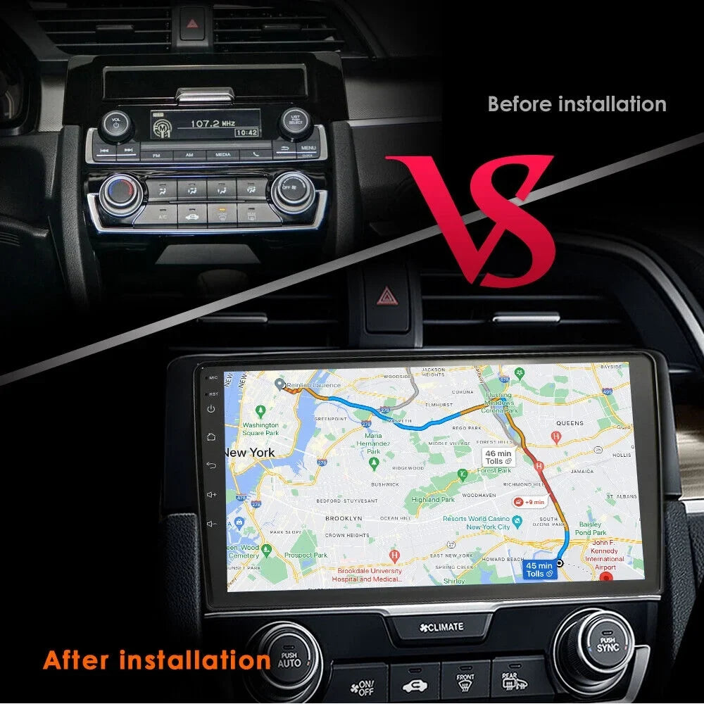 STEREO 12 CIVIC CAR 2016-2020 FOR 9" 4G HONDA CARPLAY APPLE ANDROID RADIO GPS