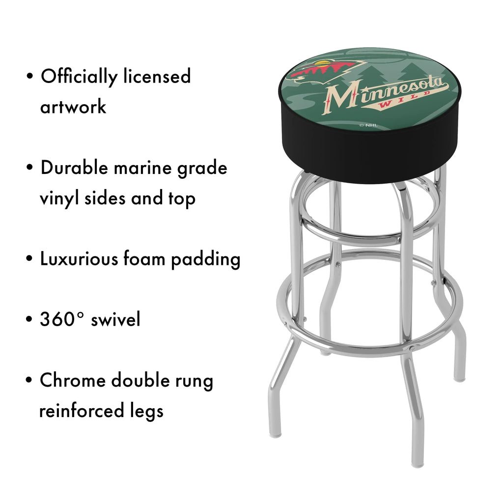 Trademark Padded Stool Wild Gameroom Liquidmark Seat Bar Minnesota with