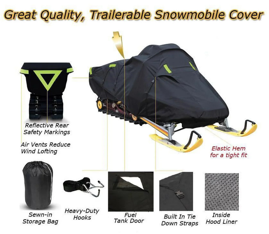 Sled 550, Gear 600 Snow Compatible Ski for model Cover Bombardier snowmobile FAN 2005-2007 Trailerable Snow Machine Doo Denier GSX