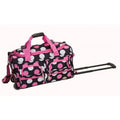 22 Rolling Bag PRD322-MULPINKDOT Duffle in.