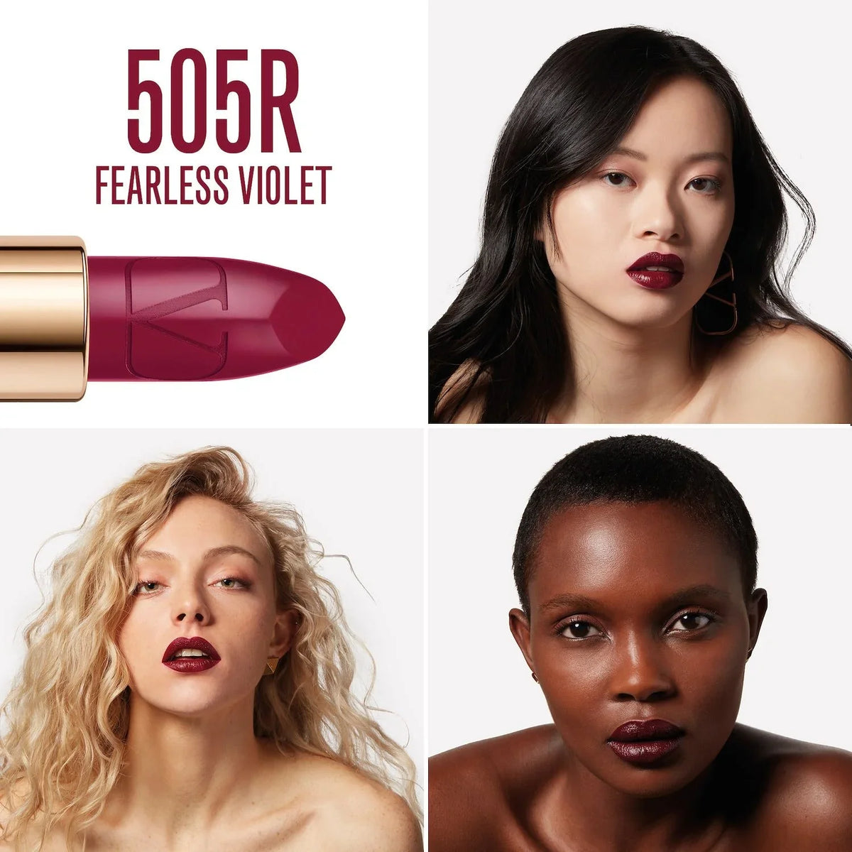 505R berry High deep - Violet Refillable Lipstick Rosso Valentino Valentino Fearless Pigment -