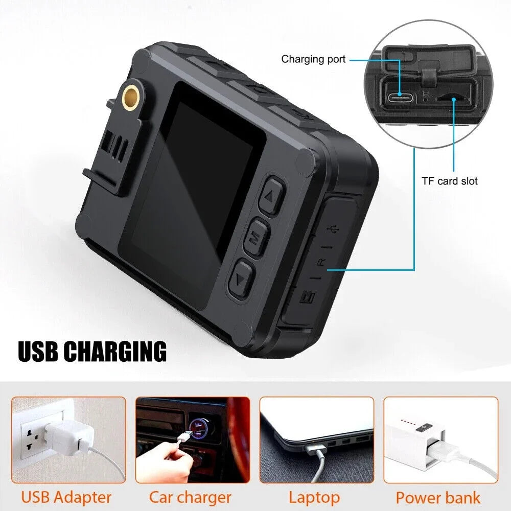 Night Video IR JLLOM Audio and Camcorder Vision DVR Mini Police Camera - Body with 1080P