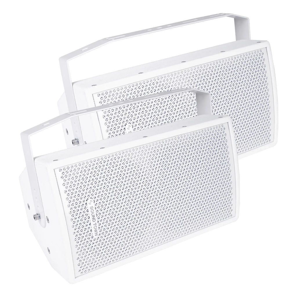 Drivers, Birch Professional Series 350W Karaoke, Church for Sound, Bar, Brackets Live Compression White Installation, of 8" Sound Town with Speakers, PA 2-Way U Plywood CARME DJ Pair and (CARME-U108W-