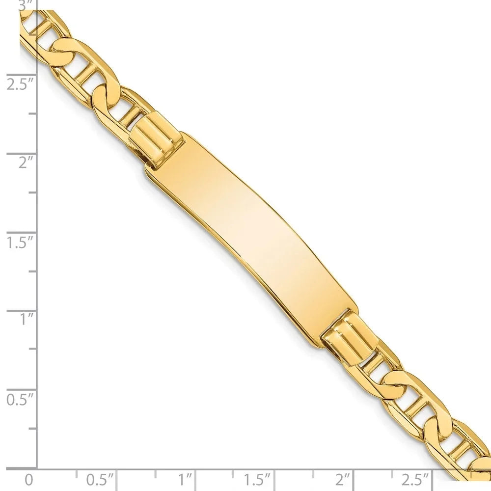 14K Gold Auriga for 8 Anchor Yellow Id inch Jewelry Fine Link Women Bracelet