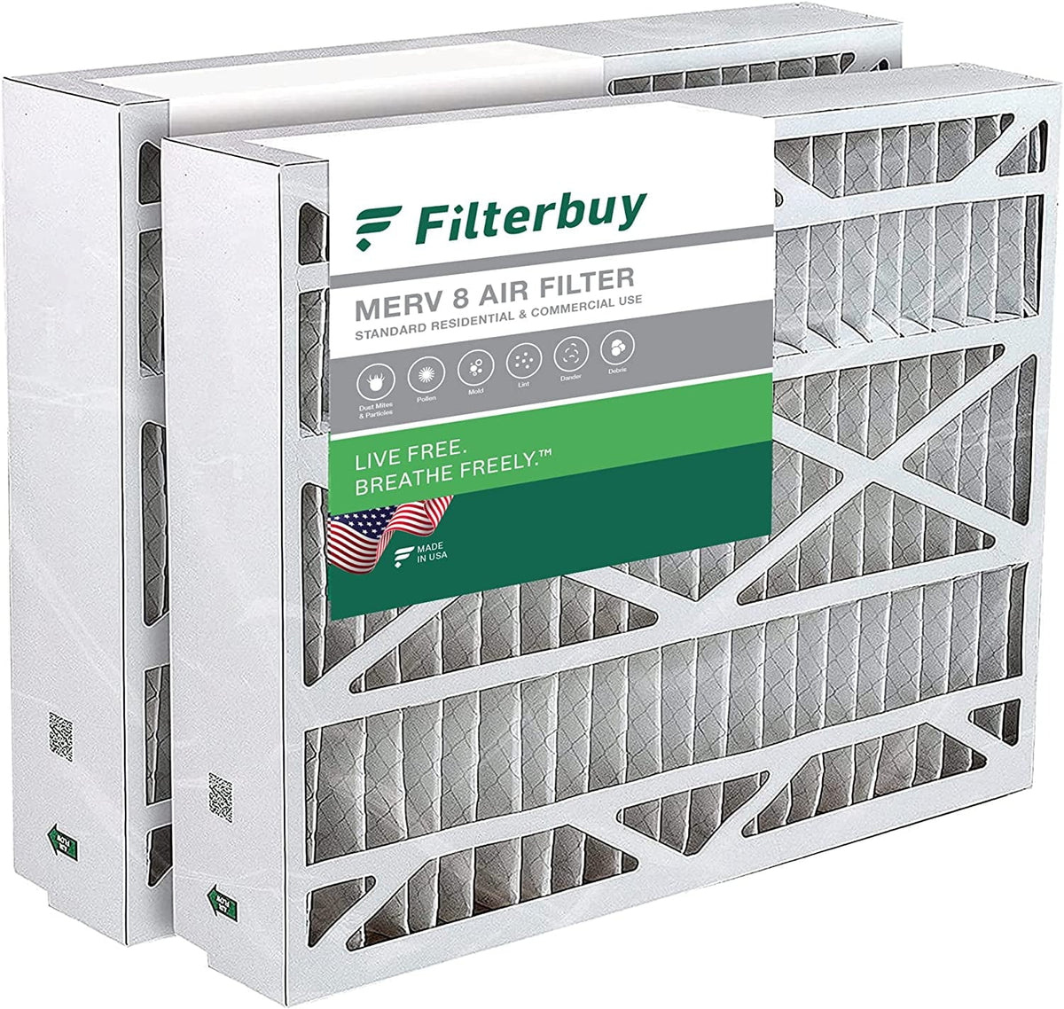 X8790 Pleated Air 20x21x5 (2-Pack) Lennox Furnace 8 PCO14-23 / Filterbuy for MERV HVAC Filters AC