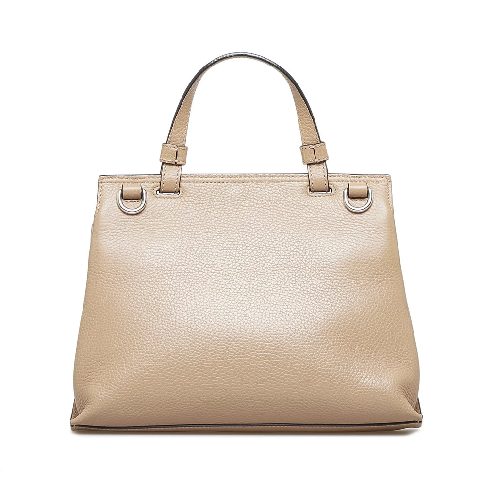 Pre-Owned Brown Leather Satchel Authenticated (Good) Gucci Daily Medium Calf Bamboo Unisex