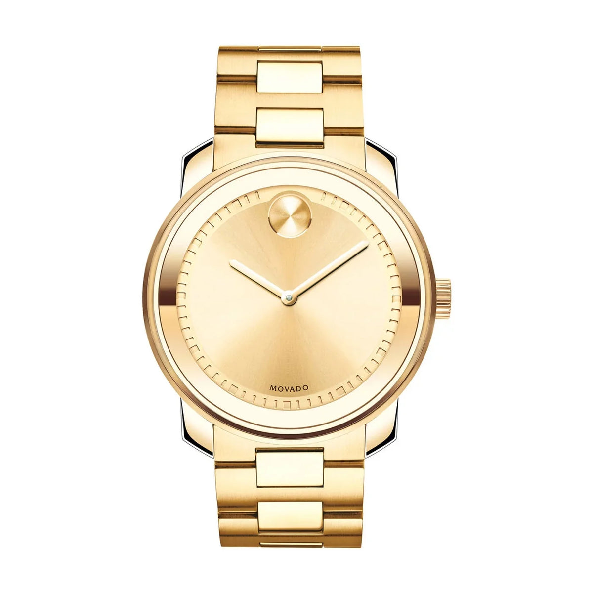 42.5mm Movado 3600258 Dialed Bold Watch Gold Large Analog