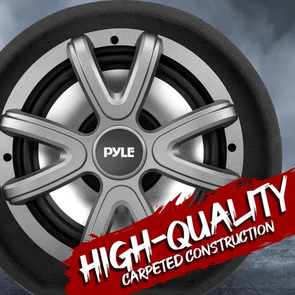 Pyle10-Inch Bass Carpeted Car Enclosure Audio 500-Watt Speaker  Subwoofer High Power System Sub