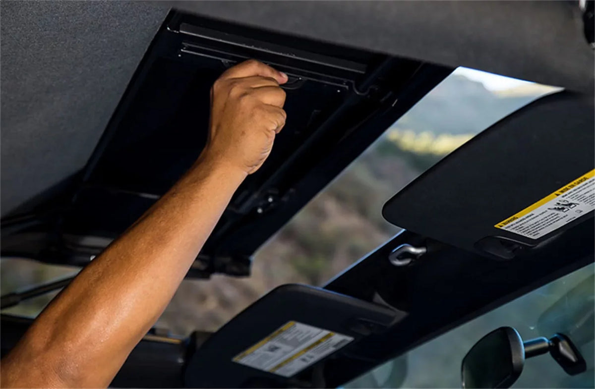 Rampage Rear 990235 Diamond Top by Wrangler Soft Cover 2 Black RealTruck For Jeep Door, With 2007-2018 Design Trailview Tonneau