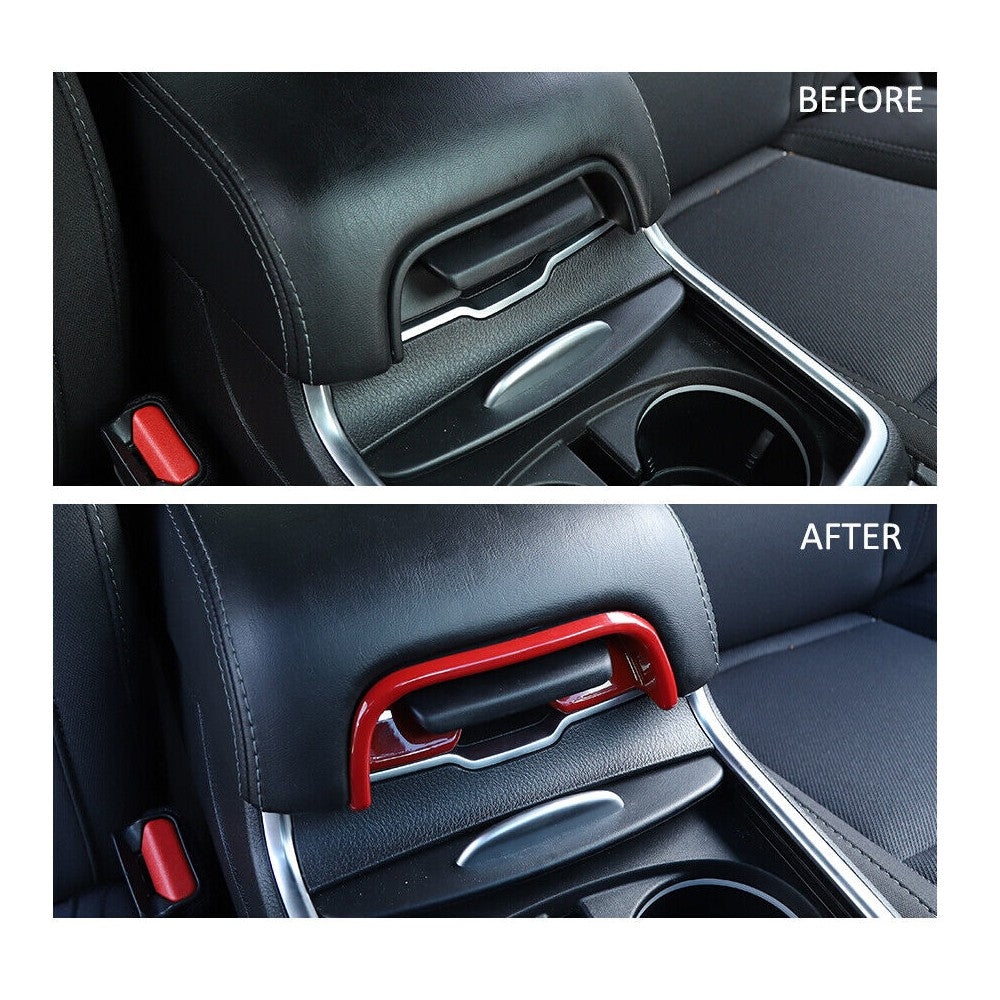 Button m Teledu , 2pcs Center Trim Console ABS Armrest Red