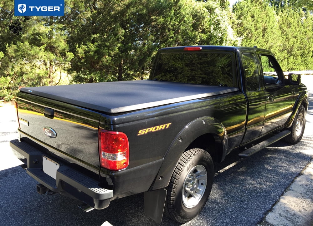 Soft 6' Cover 1994-2010 with T3 Fleetside 1982-2013 Bed Compatible (73") Tonneau Mazda Truck Tyger | Ranger; Tri-fold TG-BC3F1022 B-Series Ford Auto | Bed