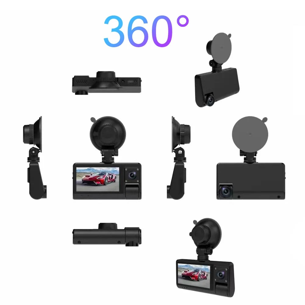 '- Recorder WiFi Wide Rearview Clear Connectivity Angle Screen 3-in-1 with Mirror Safety Touch Driving Dash Camera, Video Cam - Recording, Auto