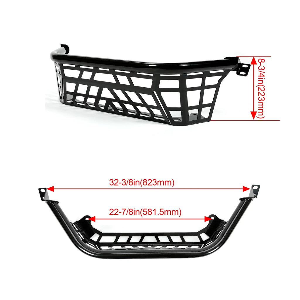 20 Powder Teryx Luggage Coated Black Kojem Rack Kawasaki Steel for 22 21 Barricade Enclosure Cargo Tailgate 1000 23 Bed KRX