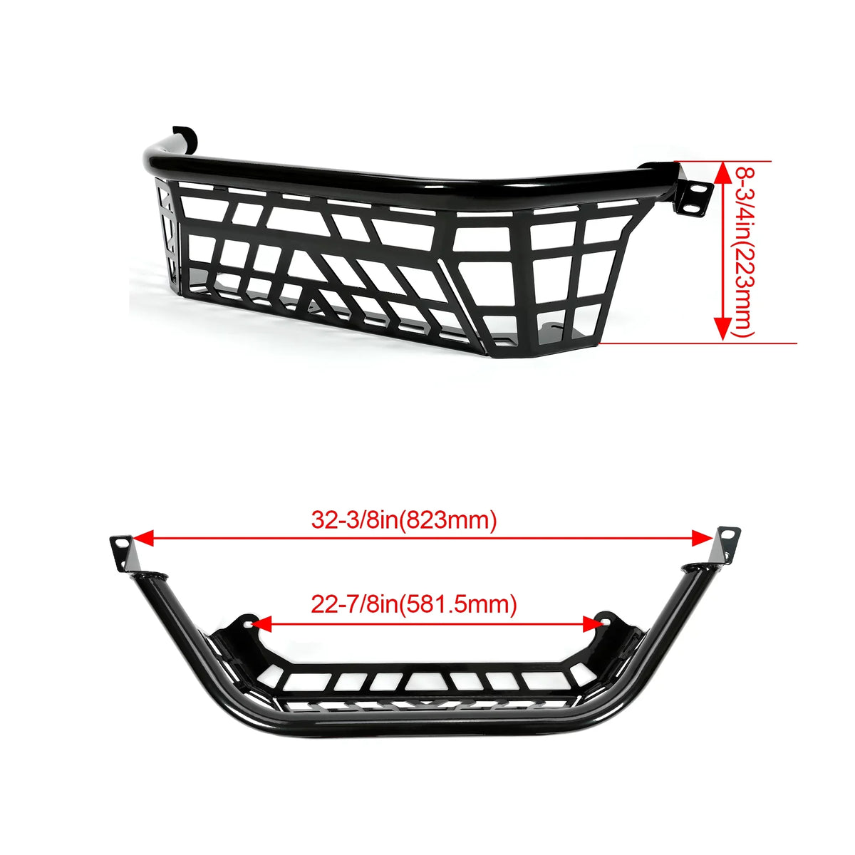20 Powder Teryx Luggage Coated Black Kojem Rack Kawasaki Steel for 22 21 Barricade Enclosure Cargo Tailgate 1000 23 Bed KRX