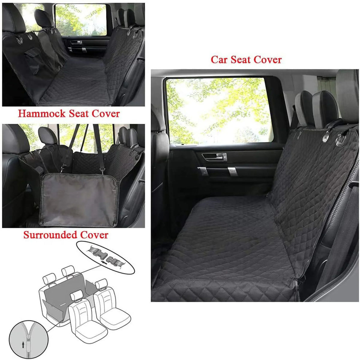 Hammock & Car Back Cars Liquidproof Protection Scratchproof Dogs Dog Seat, with Seat Dog Trucks for Car Cover Dog Window, Mesh SUVs Covers Cover