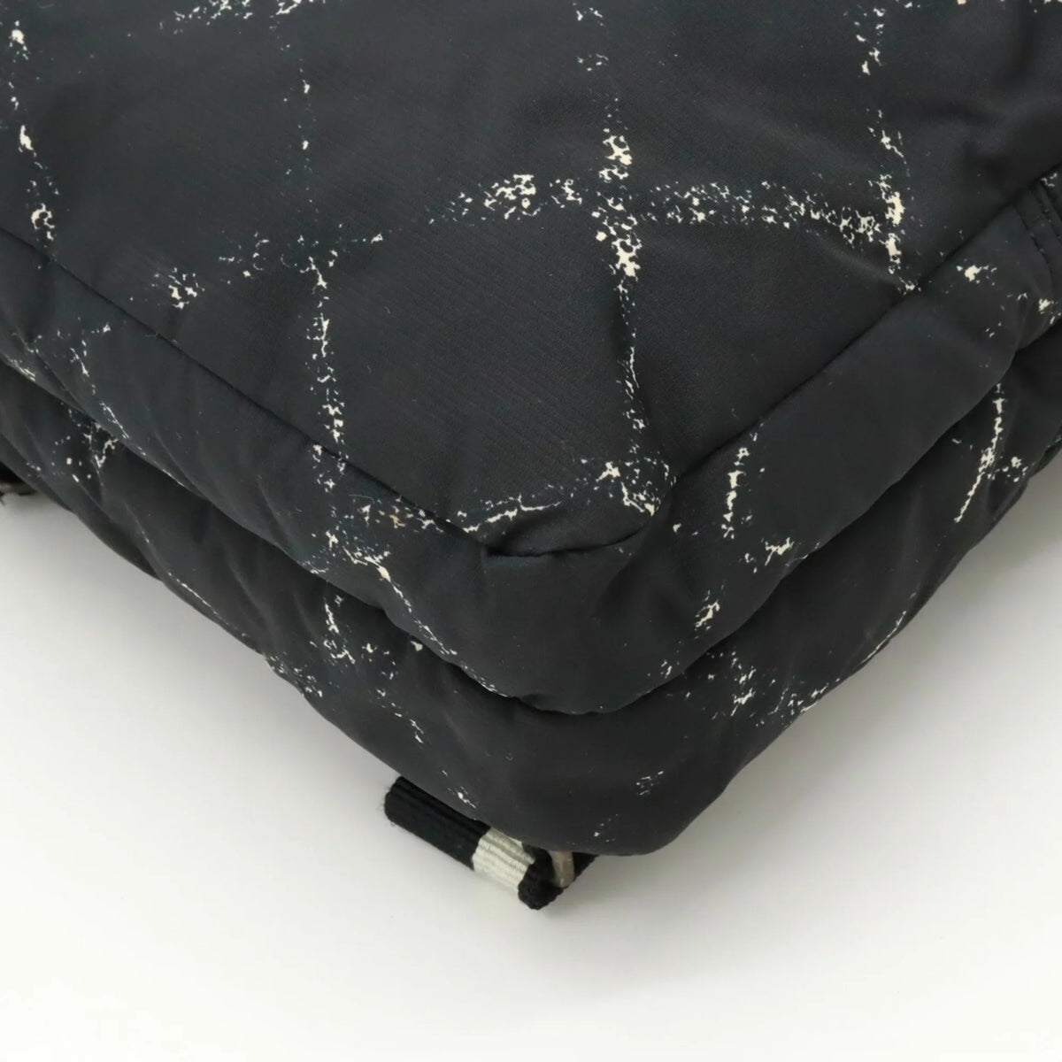 (Good) Rucksack Black Backpack Pre-Owned Chanel Old Travel CHANEL Jacquard Daypack Nylon