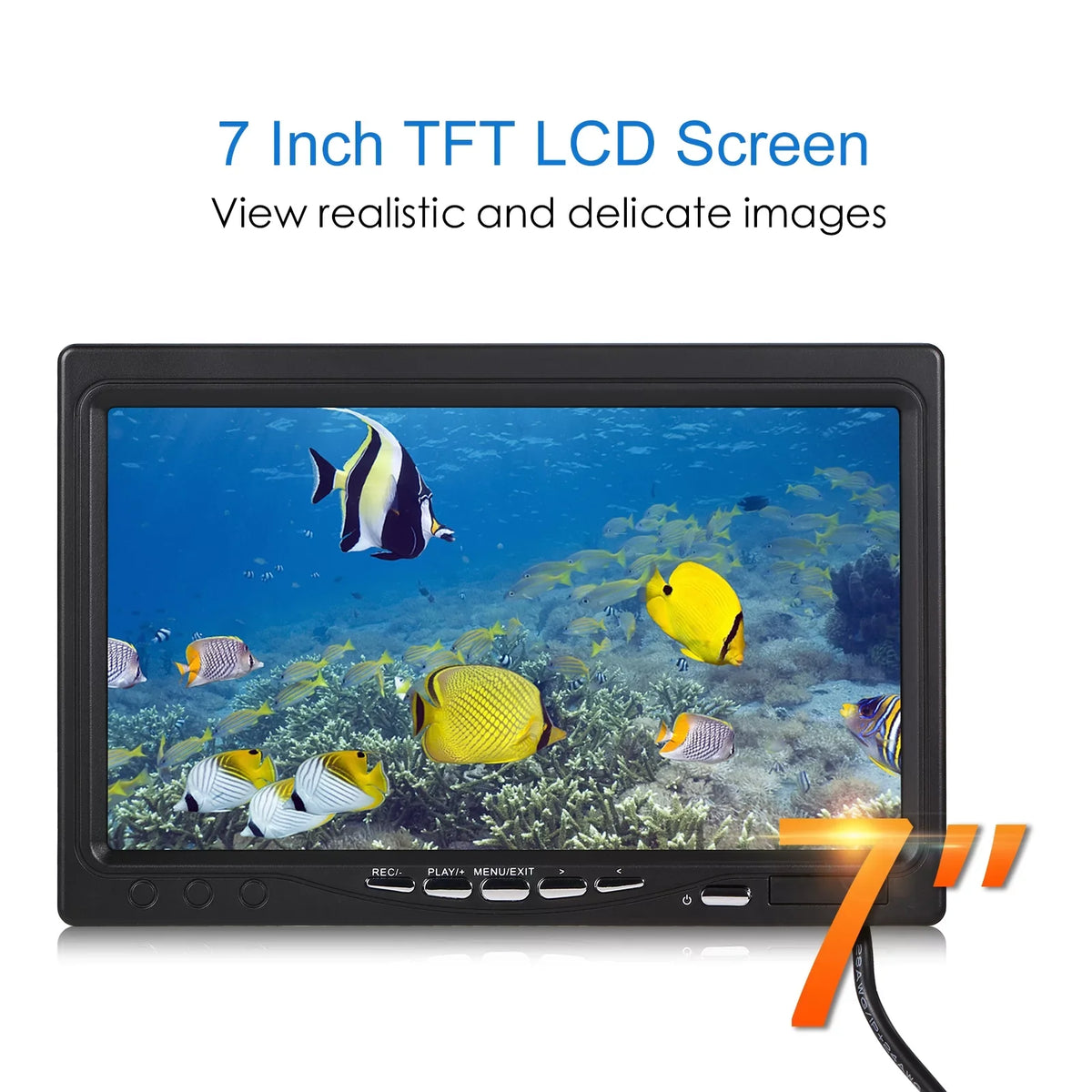 Display 12L-EDS Display LCD 7Inch/9Inch LCD IP68 Camera Boat Underwater Boat 15M/30M/50M Fish QAHM 15M/30M/50M BUZHI Cable 7Inch/9Inch 15M/30M/50M Display Cable Ice camera,Sea Fish Carevas Lake Lake