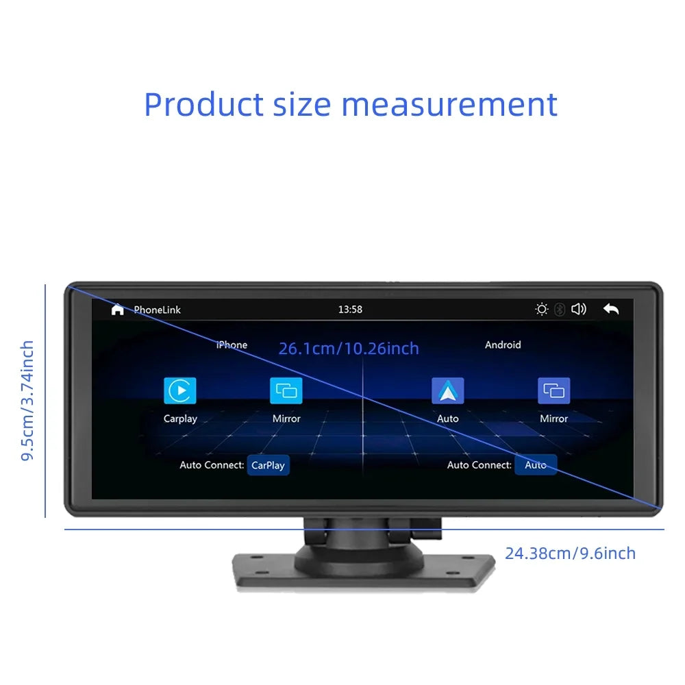 Navigation, Radio Bluetooth,Backup Multimedia AUX, Touch with Android Recorder Player Car Screen Wireless Camera, Receiver Stereo Polarlander Carplay 9.3 Audio Car Inch Car Apple TF, GPS Play Auto,