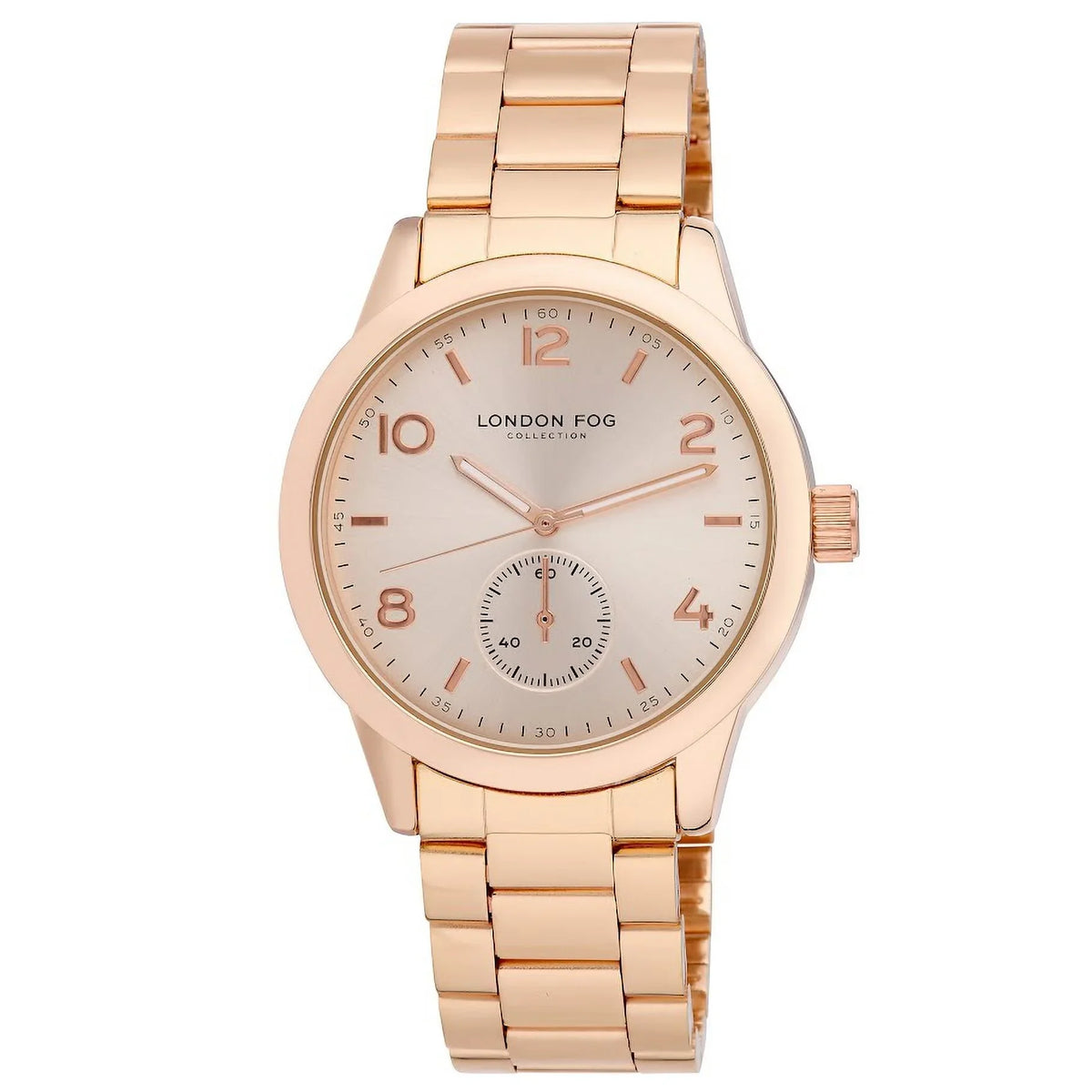 Perth Watch Hand London 42mm Rose Bracelet Fog Gold Second
