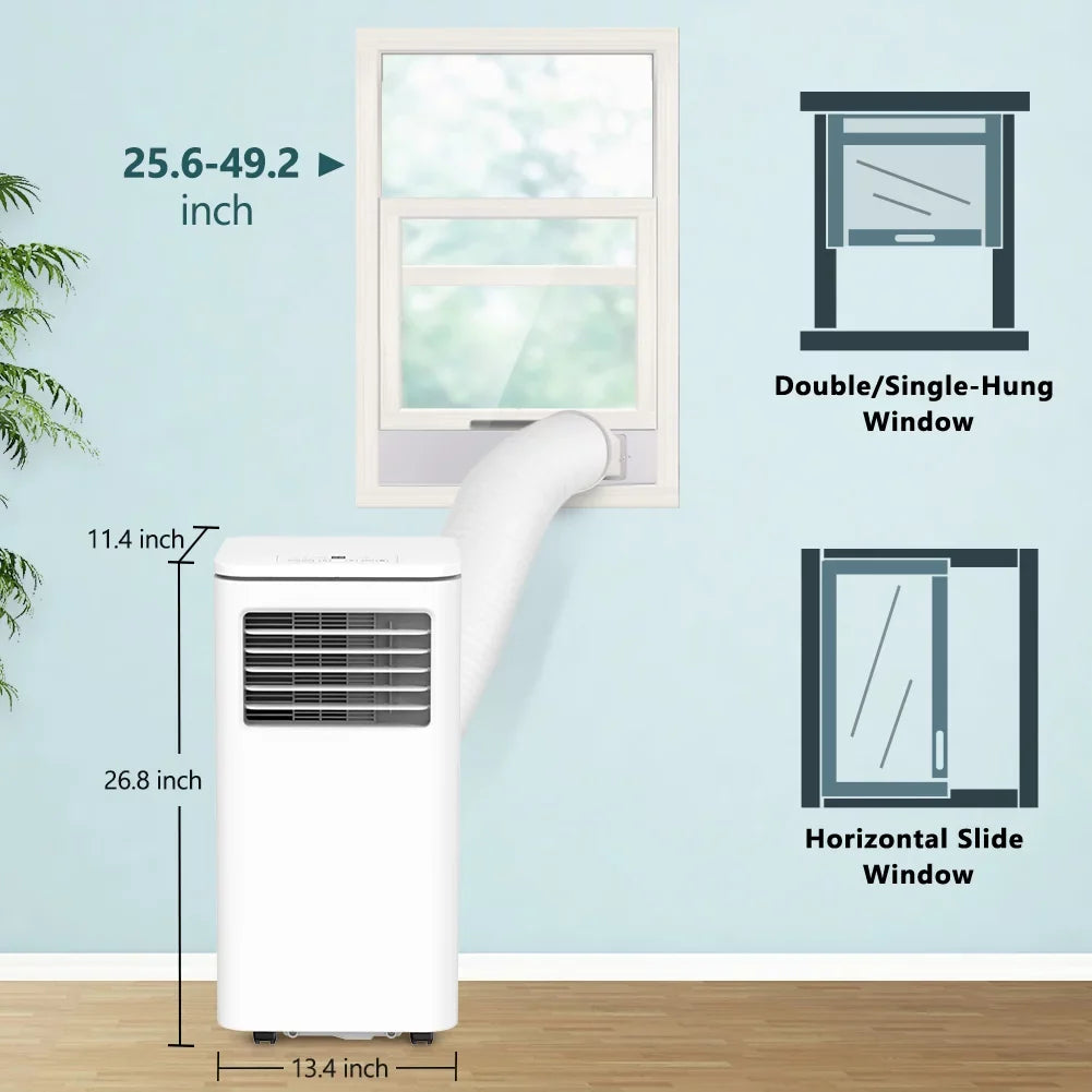 Fan Portable Kit BTU Conditioner AC NPL-06C Indoor Room Freestanding Air Unit Dehumidifier Window Remote 10,000 Bedroom W/ LifePlus