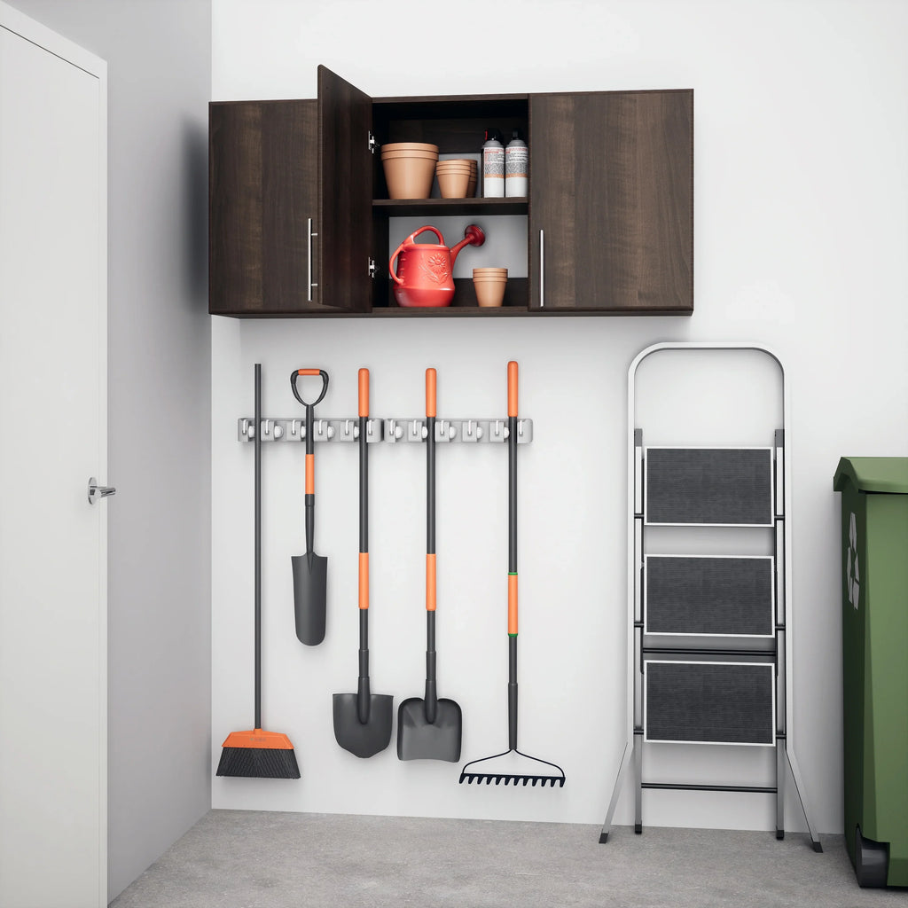 Cabinet, Espresso 54"W EEW-5424, Versatile 3-Door, Elite Cabinet 12"D, 24"H Prepac x by Adjustable Garage Tall Prepac, x Wall Wall