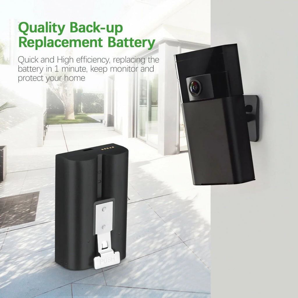 Batteries Replacement Rechargeable Video for Backup Cam, Doorbell 6040mAh Battery 2/3/3 Doorbell Plus/4, with Cam, Stick Ring 3.65V Spotlight Doorbell Up Compatible Camera, 4-Pack Ring EBL