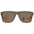 Rectangular 57 Sunglasses Men's Bronze Prizm Leffingwell OO9100 910011 Oakley