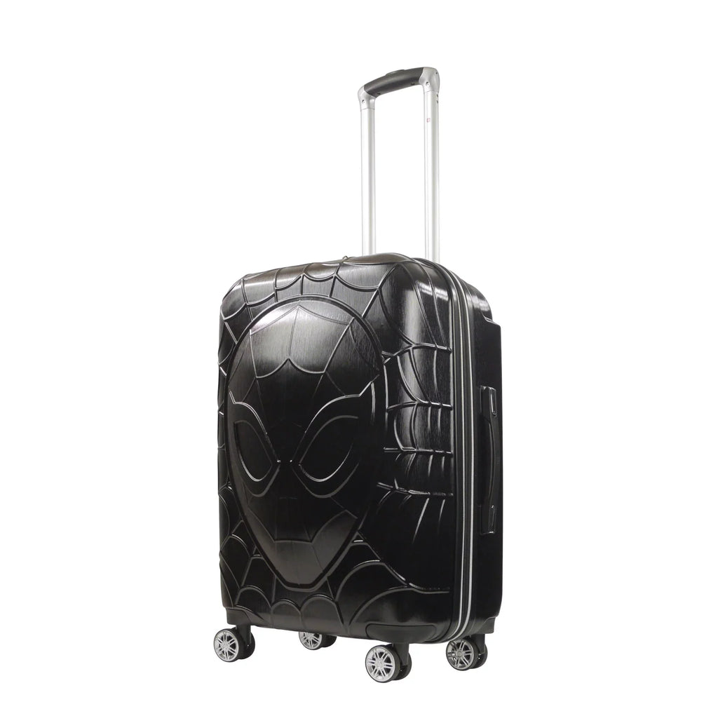 Wheels, Hardshell Black Rolling Luggage, Suitcase Marvel Inch with 25 Spider-Man Molded