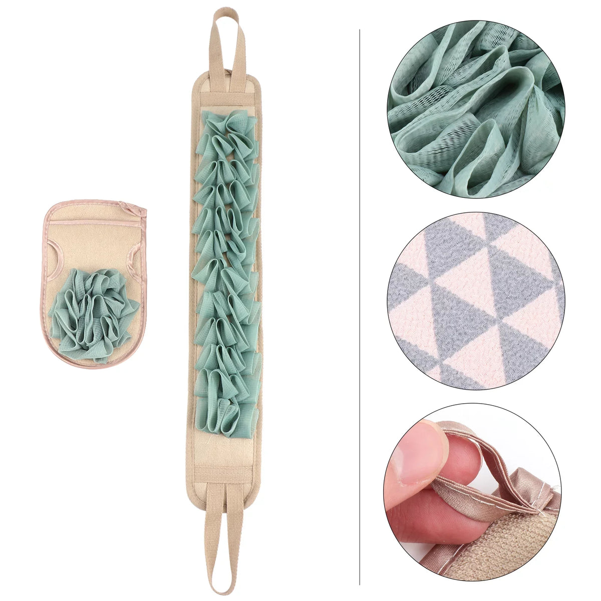 Shower Exfoliating Washing Loofa Korean Stick Mens Glove Lofa Mitts Gloves Cloth Exfoliator Loofah Body Skin Men