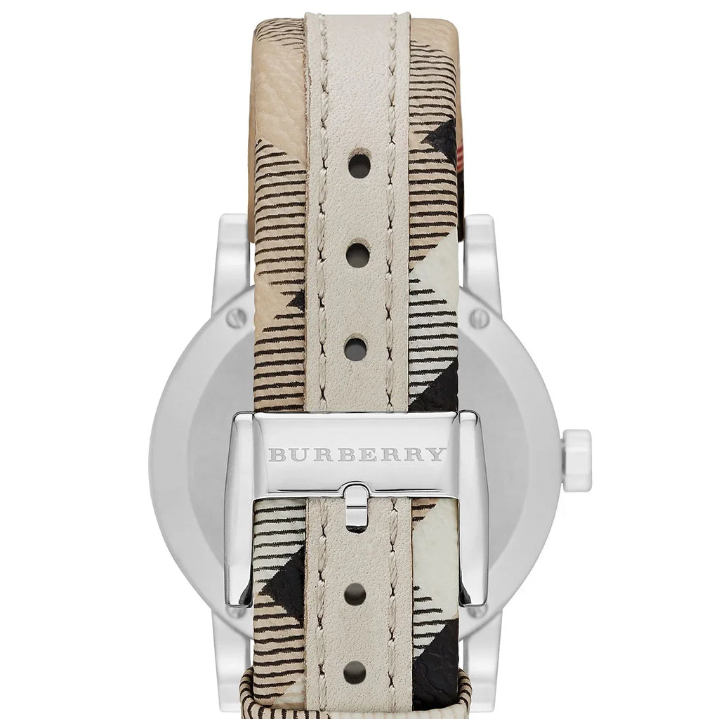 34mm Watch Double Quartz BU9132 Burberry Leather Analog Women's