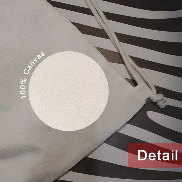 Bag Drawstring Face Shopping Fashion Reusable l Deco Horn Canvas Mesh  Art Backpack