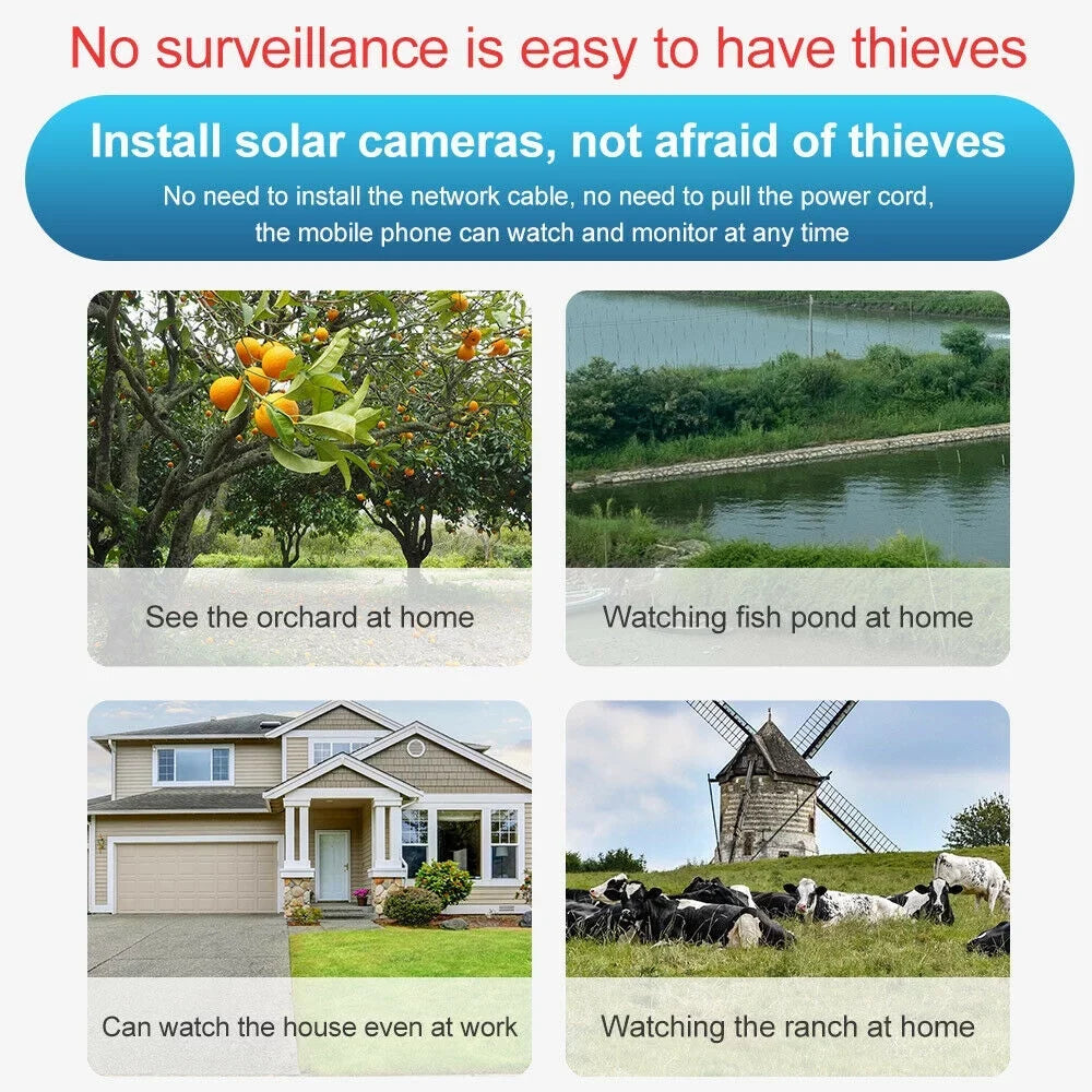 AI Solar WIFI HD PTZ Outdoor Wireless Audio, Detection PIR Security DFITO Camera, Liquidproof, Human Camera Security CCTV 1080P 2-Way Camera Detection, Motion Surveillance IP66