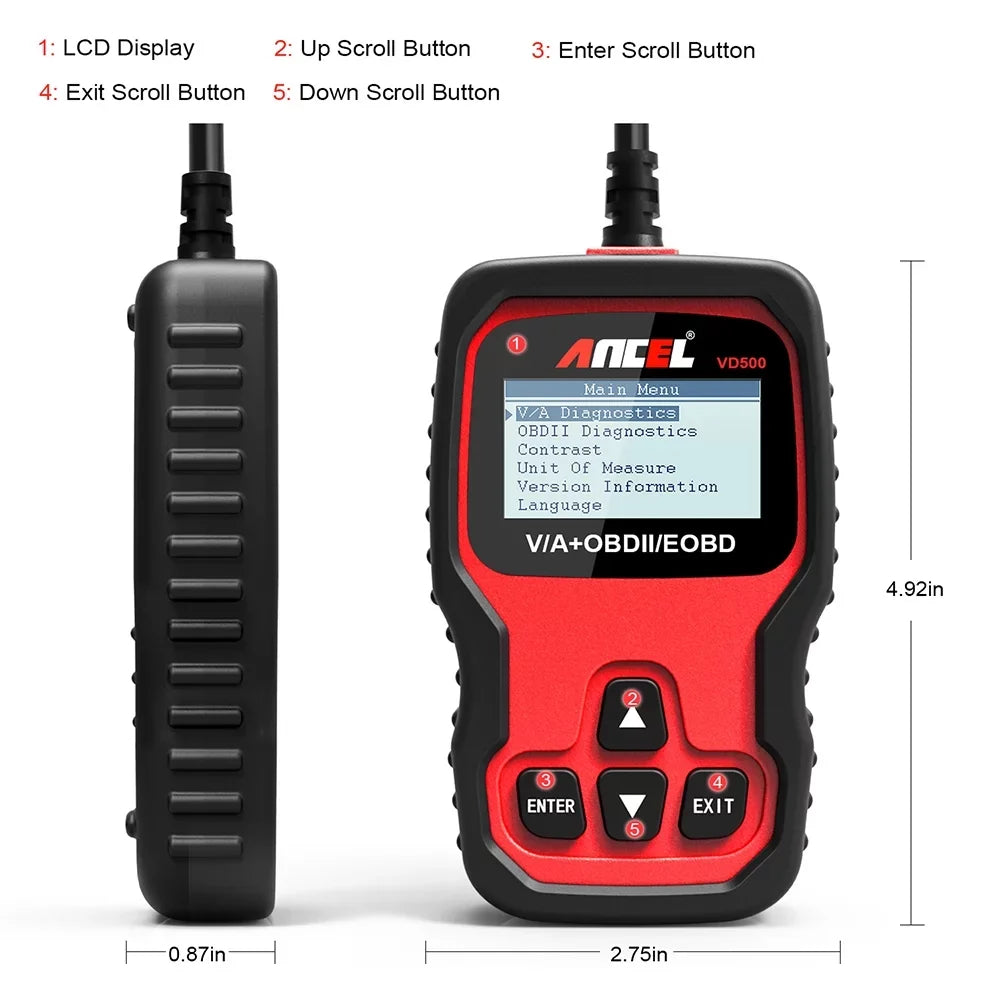 Ancel Adapation System EPB Tool IMMO OBD2 Automotive Diagnostic Seat ABS Skoda All Code VW SRS OIL for Scanner Oil Throttle Audi Reader EPB