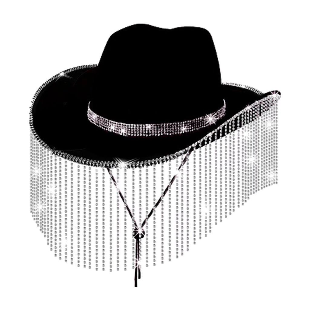 Hat Camping for Beach Unisex Men Cowgirl Festivals Strap Sun Segolike Protection Hat with Sun Chin Black Lightweight Backpacking Street Hat Cowboy Sunhat
