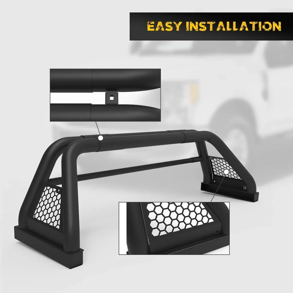 Fit Truck Roll Adjustable Ford For 2019-2023 Sport Chase 62.9-74.7" Ranger Rack Bed Bar Bar