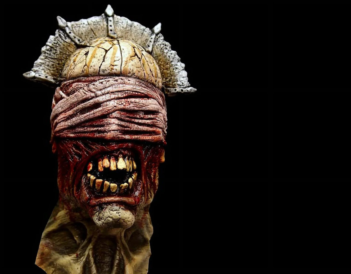 Pestilence of Mask Head Horseman Mask Full Latex the Adult Halloween White the Realistic Apocalypse - - Over