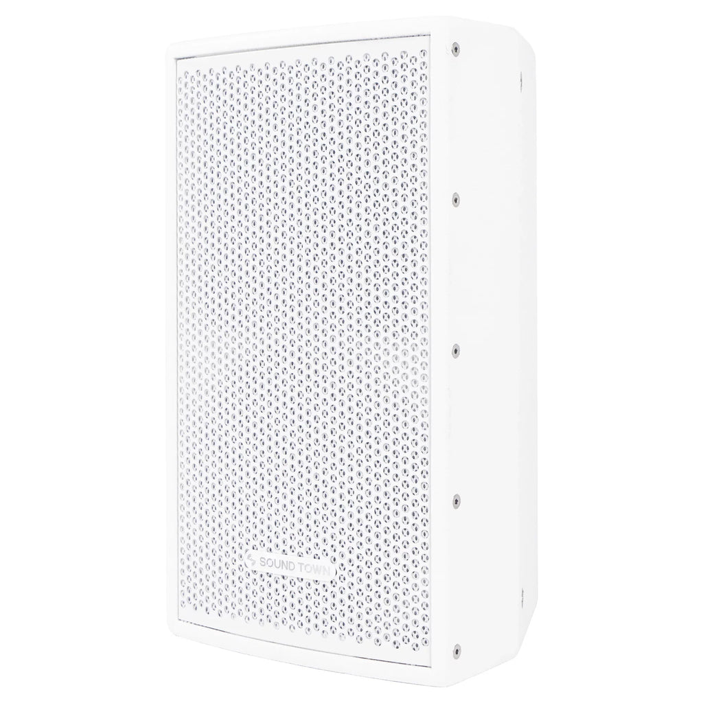 Drivers, Birch Professional Series 350W Karaoke, Church for Sound, Bar, Brackets Live Compression White Installation, of 8" Sound Town with Speakers, PA 2-Way U Plywood CARME DJ Pair and (CARME-U108W-