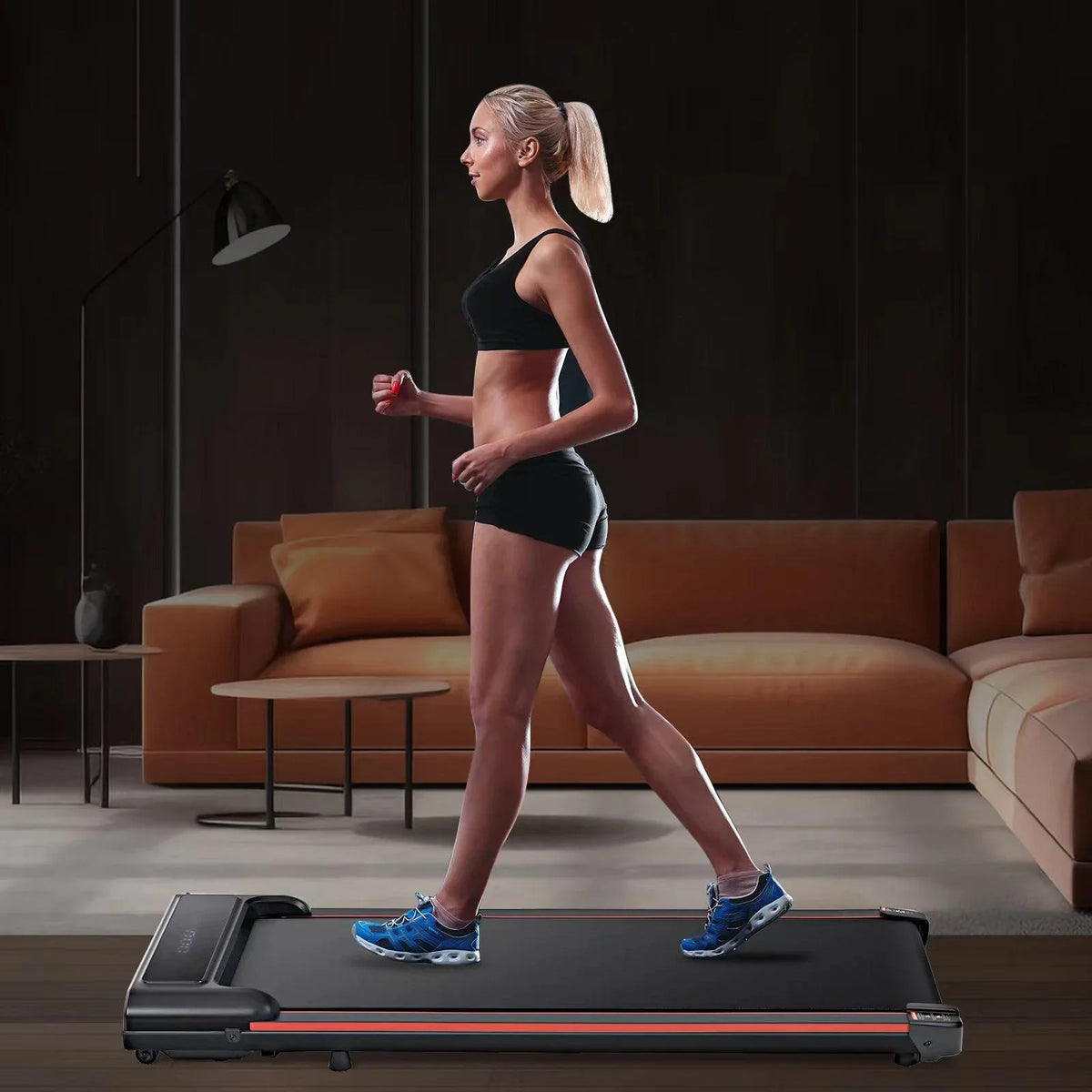LED Jogging, Speed Pad w/0.6-3.8MPH Treadmill Walking Control, Desk Walking Remote 2.5HP for Home Under Portable Small, Quiet Walking Display, for Motor Treadmill Pad,