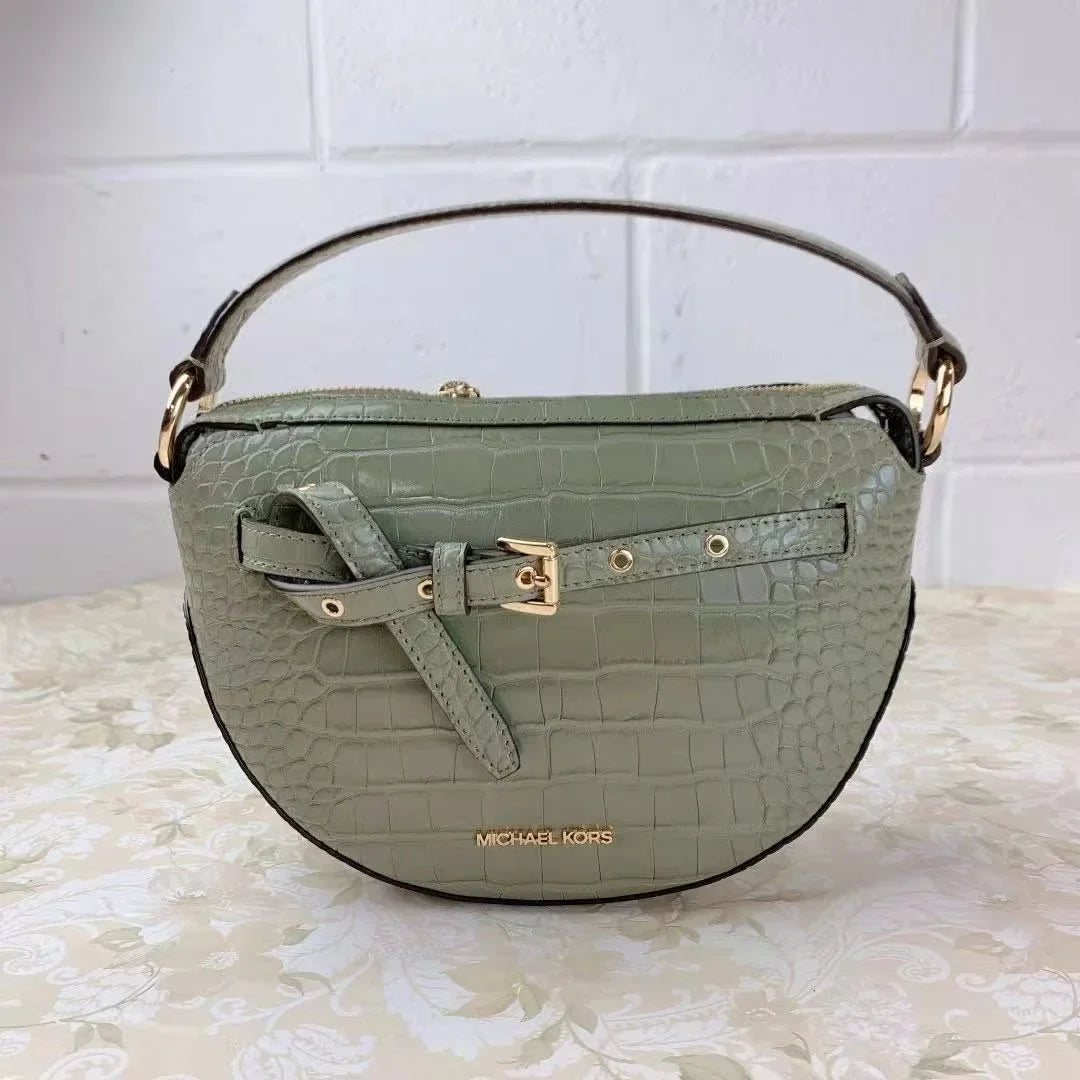 Kors Green 35T1Gu5C6E Half Moon Emilia Army Crossbody In Bag Michael