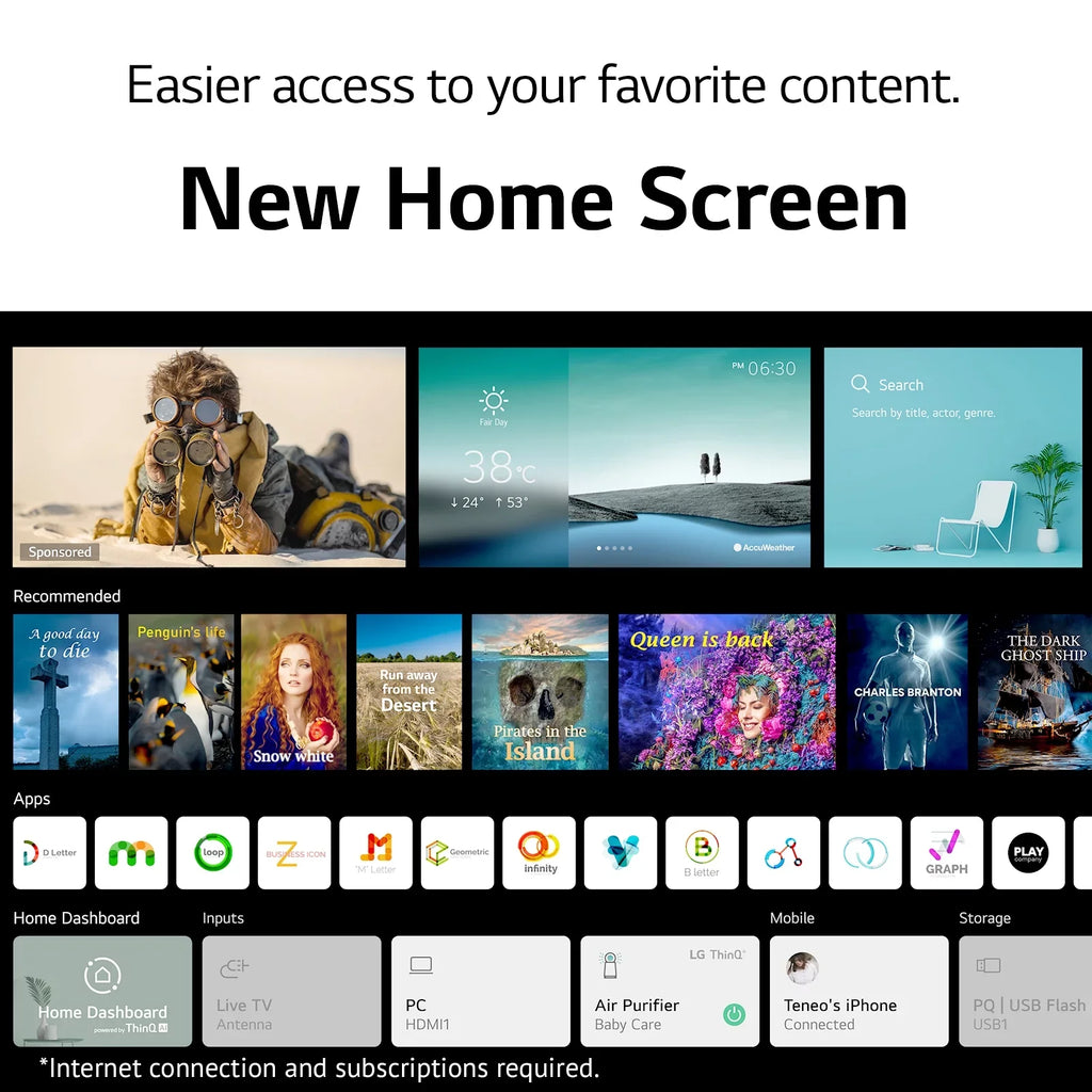 AI NanoCell UHD Class 4K 65NANO80UPA with ThinQ® Smart TV LG Series 80 65"