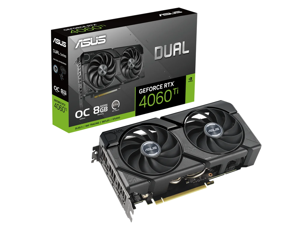 8GB HDMI fan Edition Protective technology, design, 2.1a, ASUS DisplayPort Axial-tech DLSS GeForce GDDR6 1.4a, OC Backplate, RTX? Dual Ti 0dB EVO 4060 3, GDDR6, Auto-Extreme Technology) (PCIe 8GB 4.0,