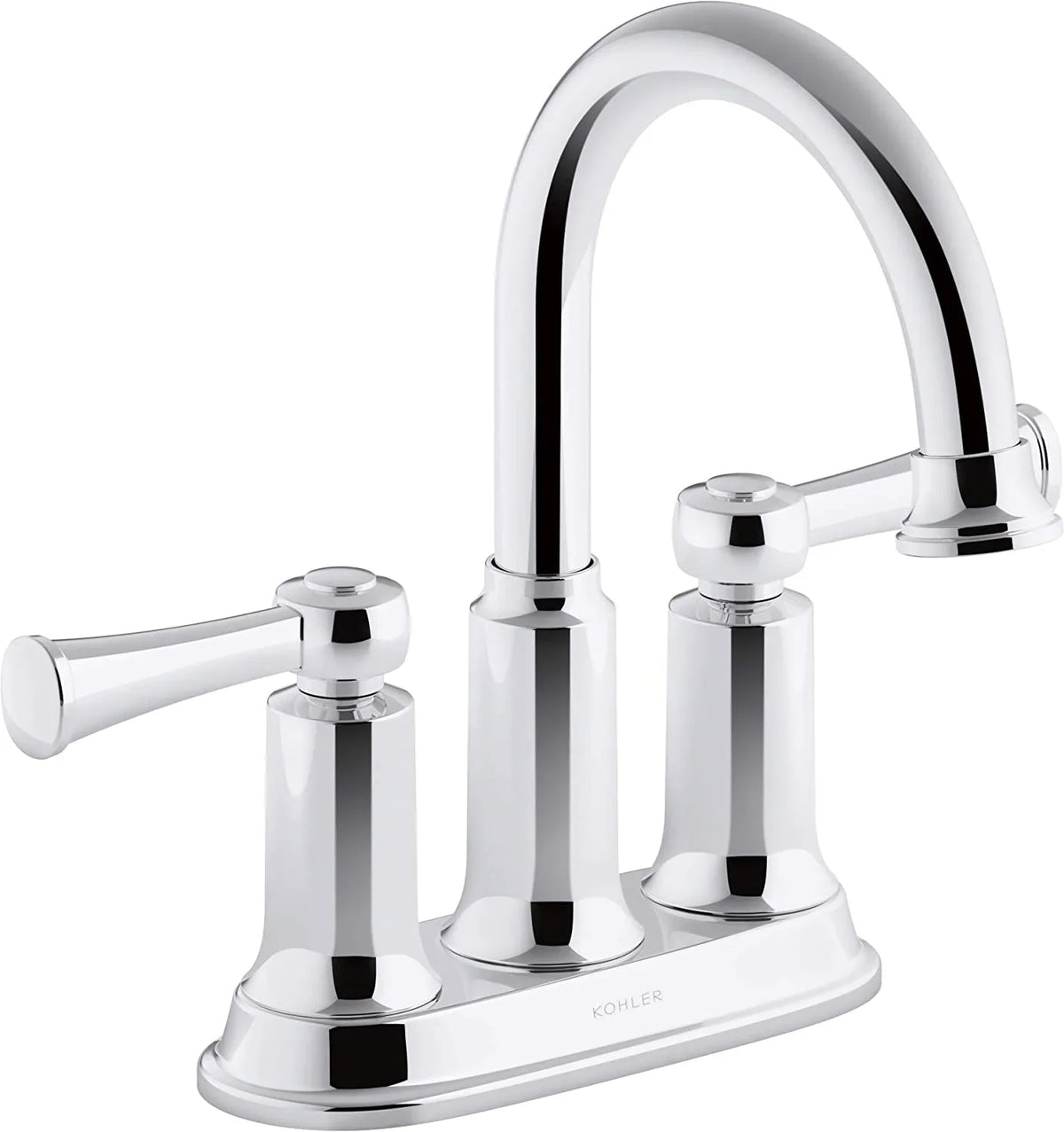 Faucet, 1.2GPM Sink Polished Aderlee Bathroom Center-Set Kohler Chrome